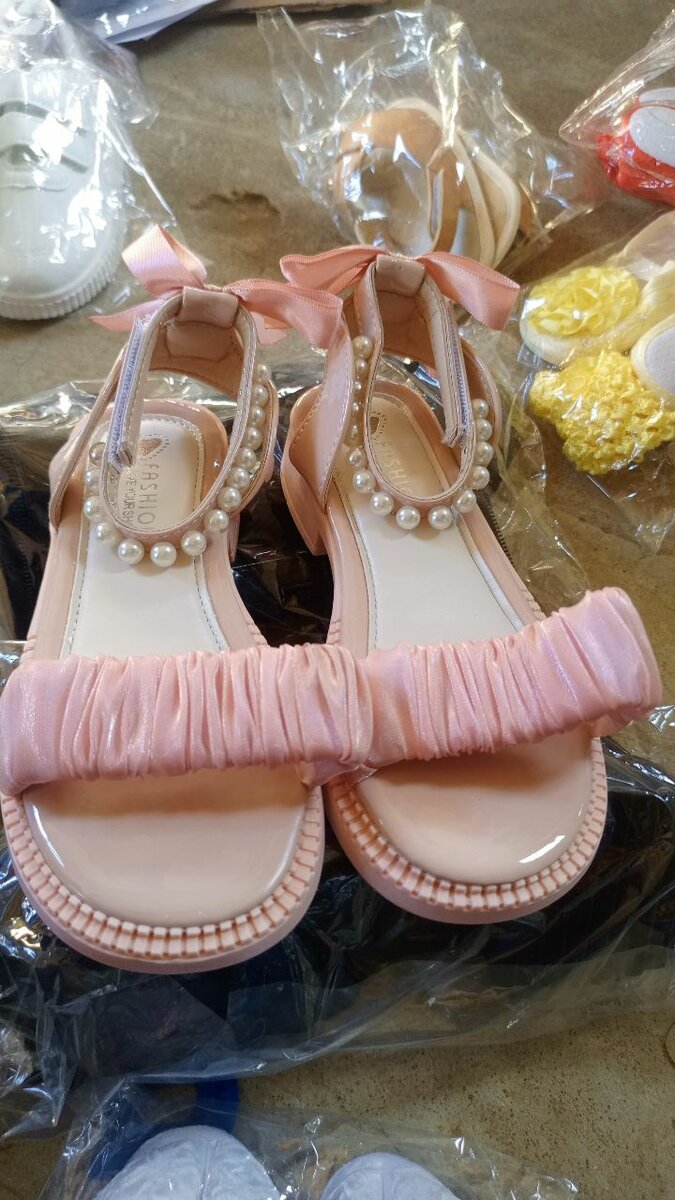 Sandales Filles Perles Roses