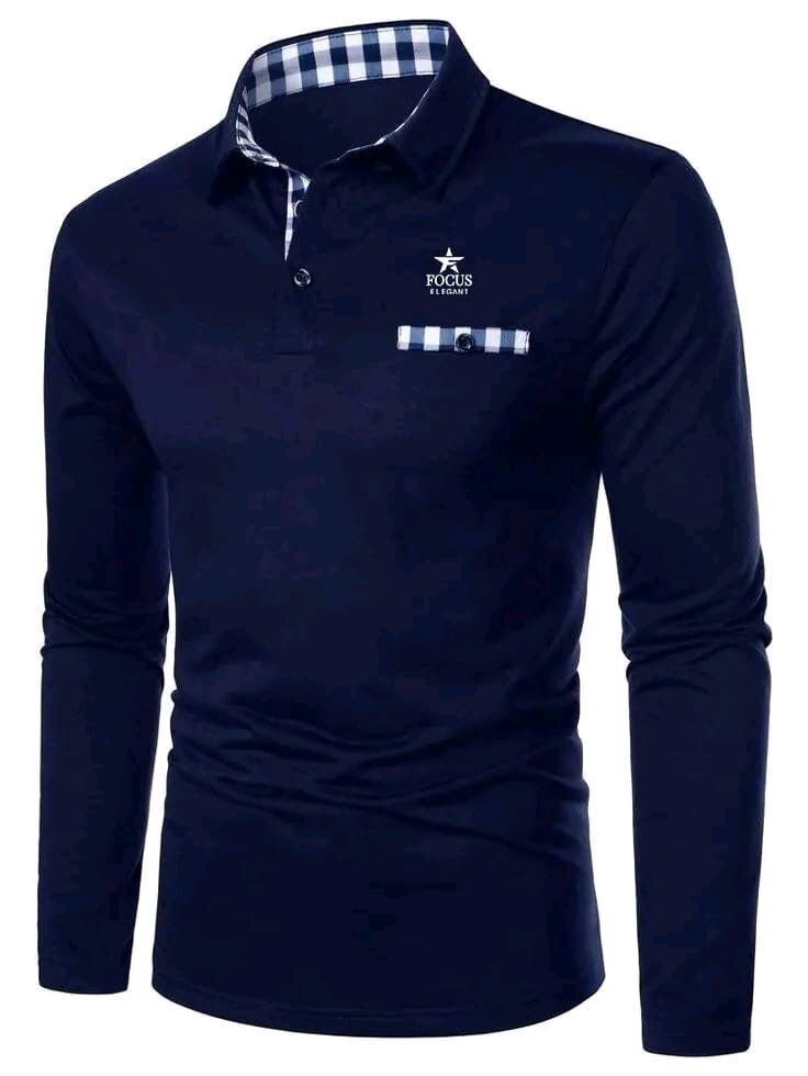 Polo homme à manches longues élégant