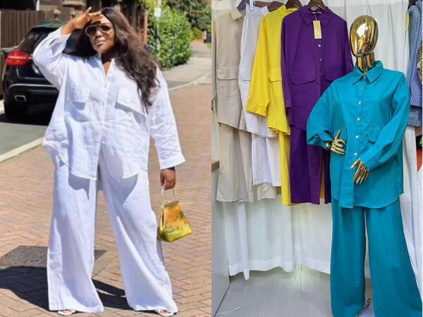 chemise et pantalon de différentes couleurs