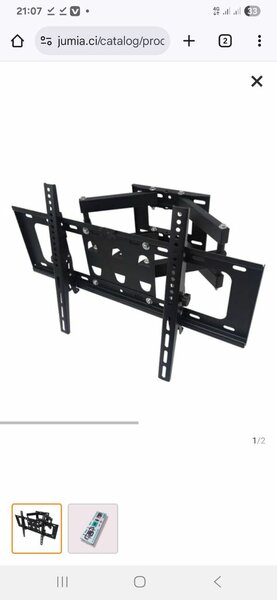 Support mural TV réglable robuste