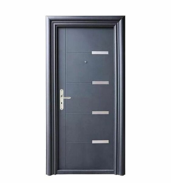 Steel security entrance door