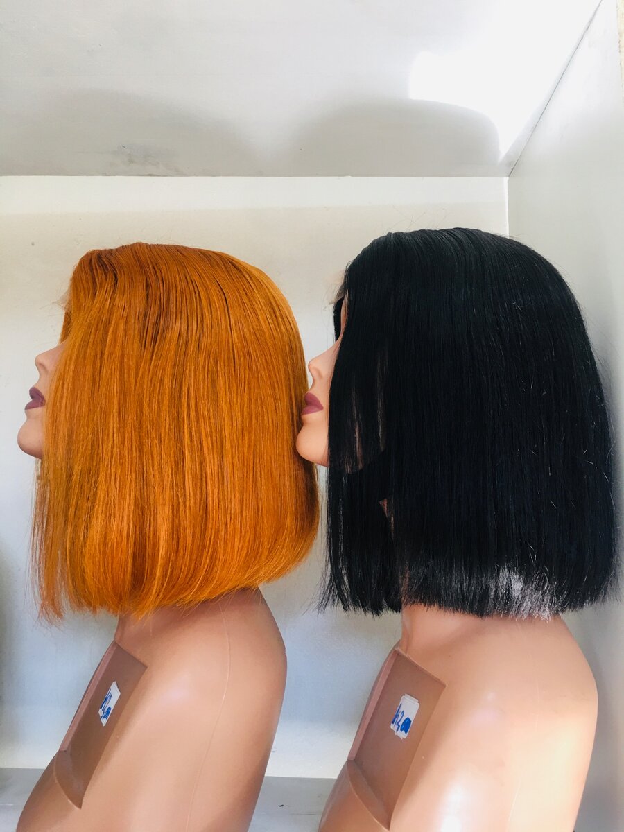 Double drawn wigs