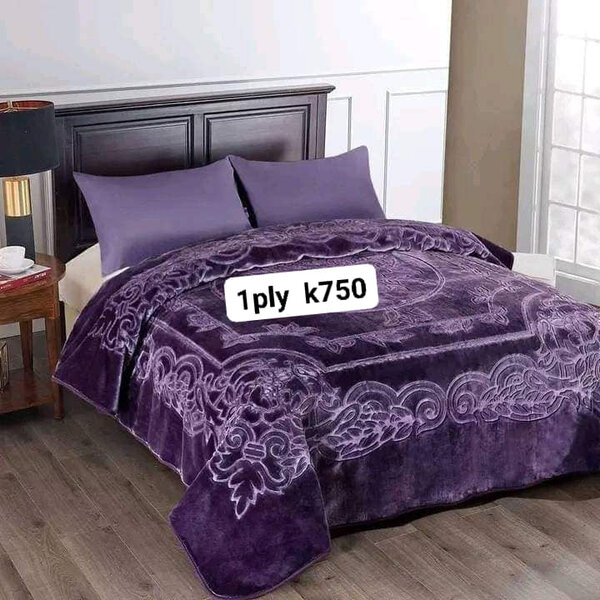 A set of beautiful bed linen dark purple