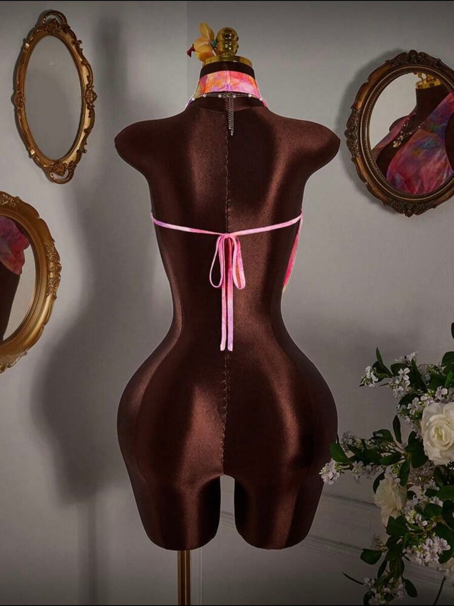 Top dos-nu coloré chic