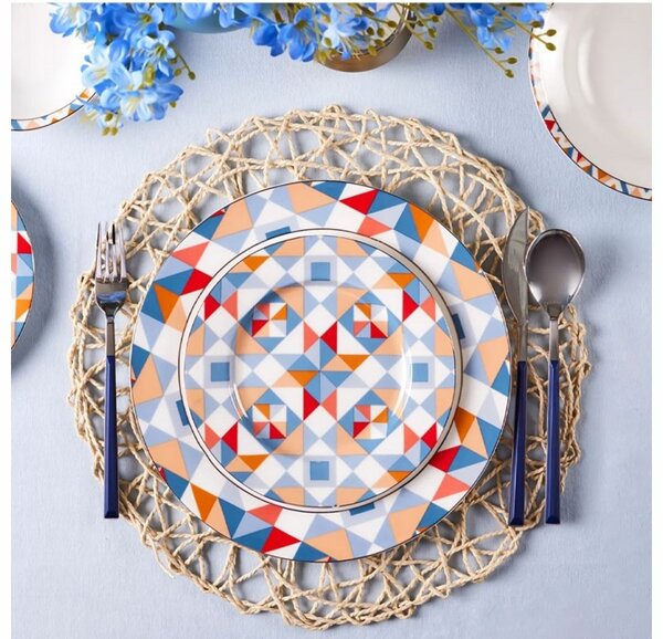 24 Pieces Stea 6 Persons Porcelain Dinnerware Set