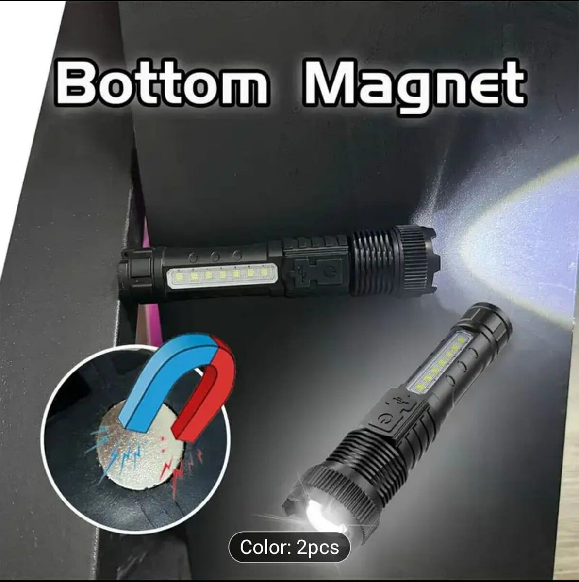 Lampe de Poche LED Magnétique 2PCS