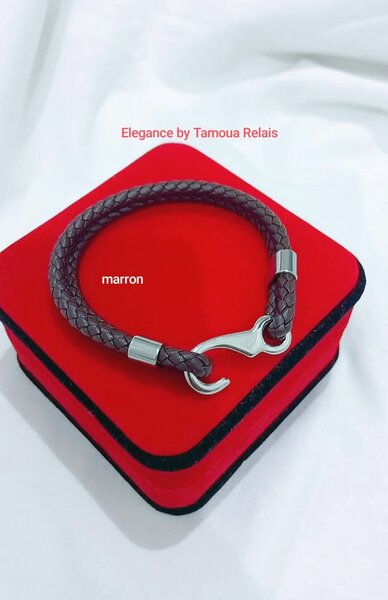 Bracelet en cuir tressé élégant