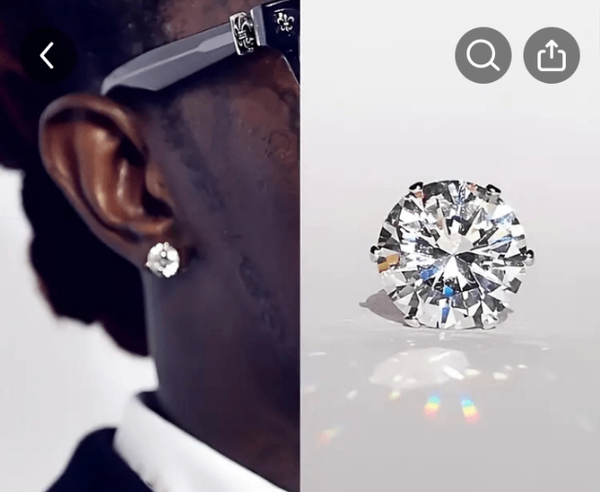 Boucles d'oreilles diamant élégant