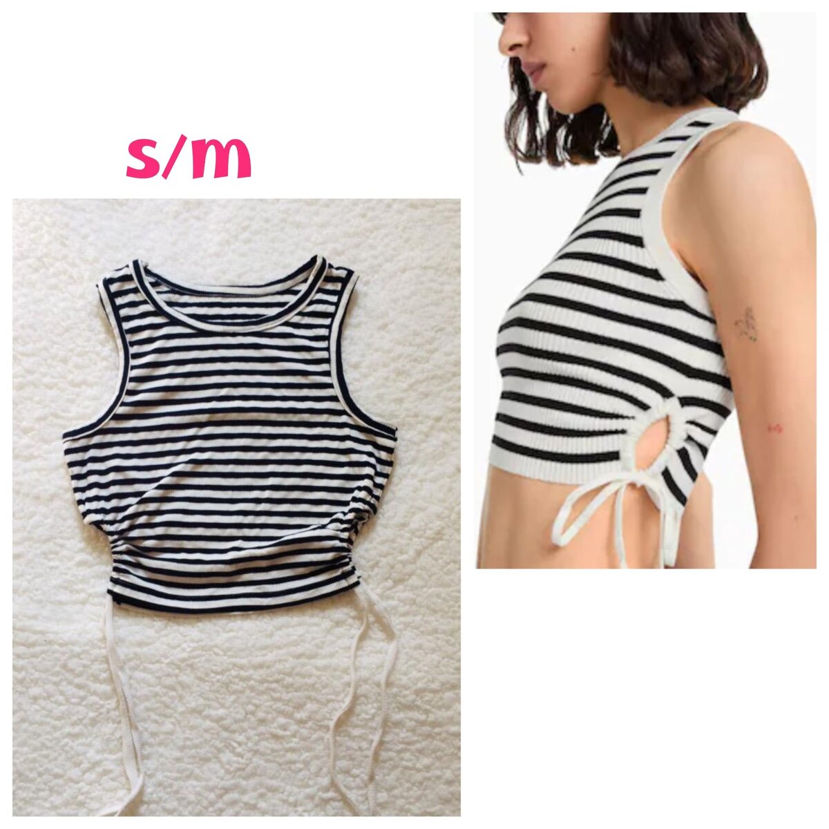 Salaula crop tops and tops