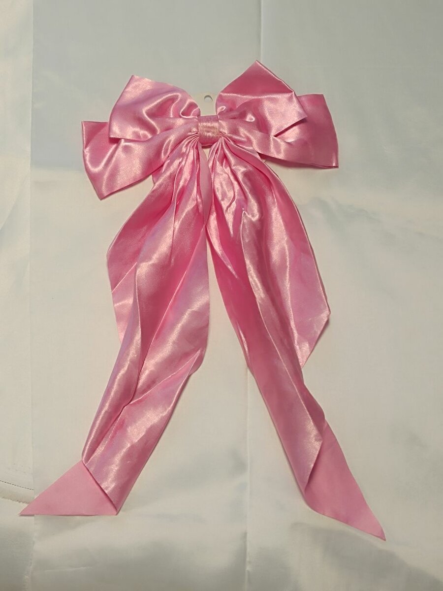 Large Pink Satin Bow