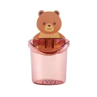 Toothbrush Cup Wall-mounted Adorable Bear Toothbrush Holder for Easy Bathroom Organization Southeast Asian Buyers' Top Choice