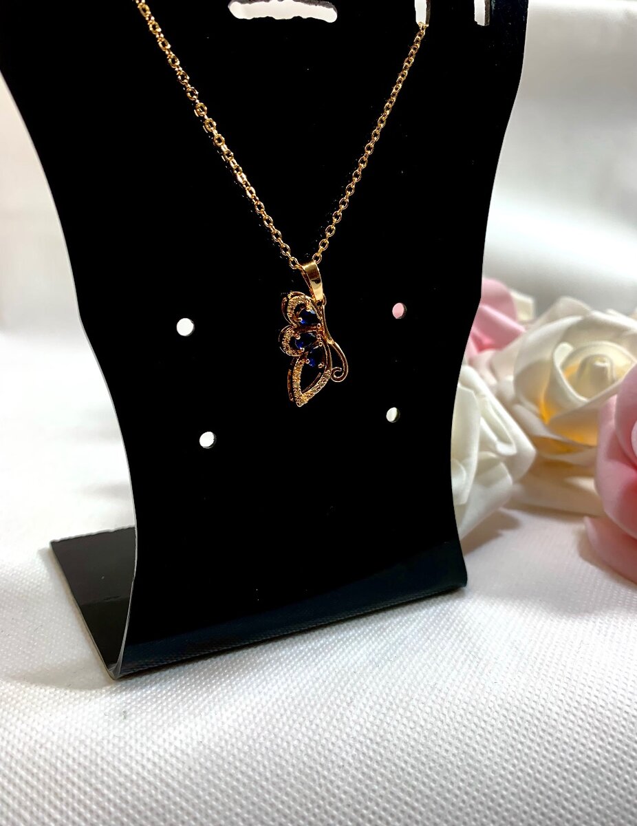 Golden Blue Wing Pendant