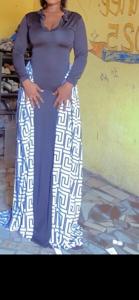 Robe élégante à motifs géométriques