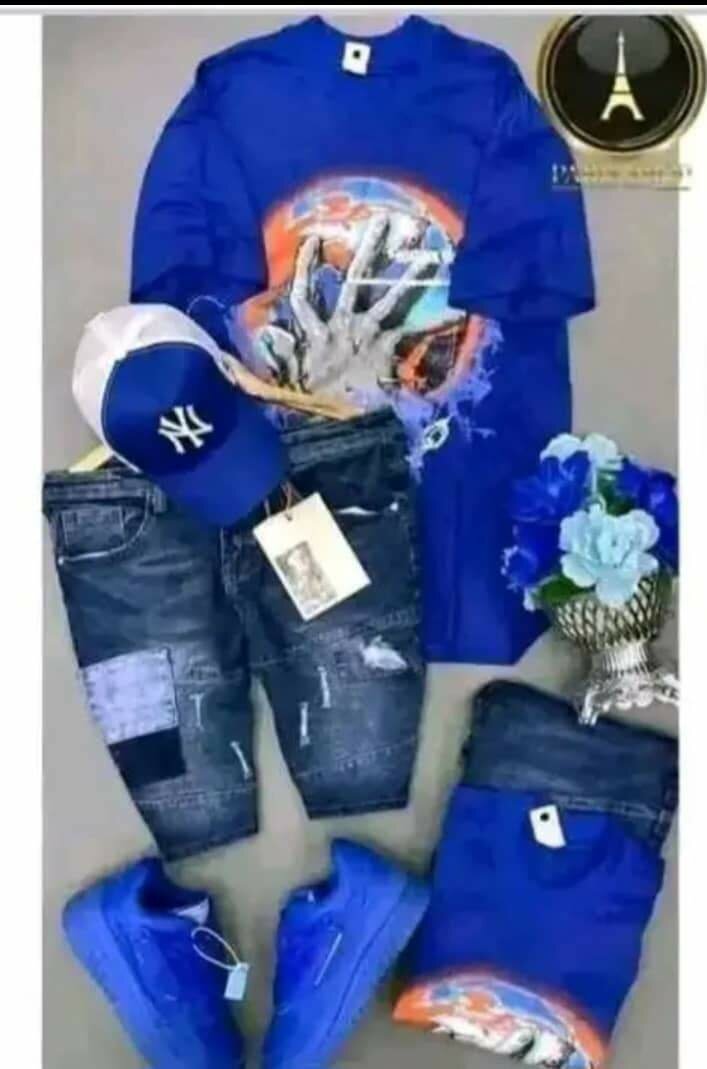 Ensemble décontracté bleu