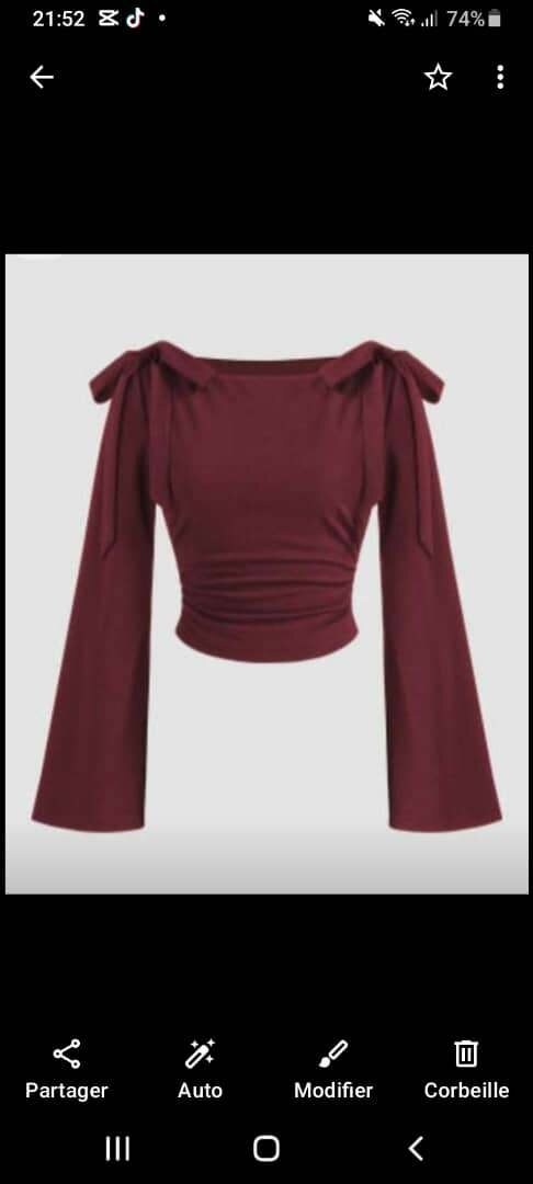 Top asymétrique élégant femme