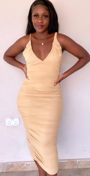 Shiny women's dress beige 🎀NEW IN🎀 S,m,l,xl,2xl