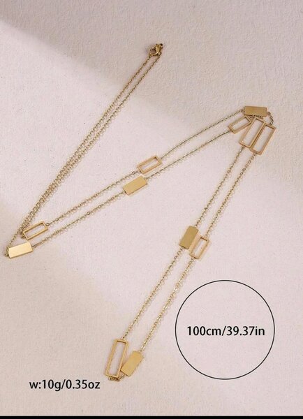 Collier élégant double chaîne