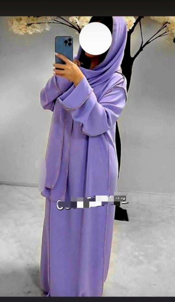 Abaya élégante en lilas