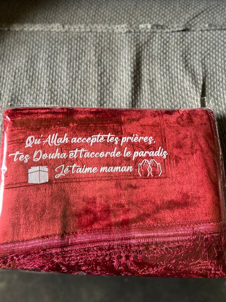 Tapis de prière personnalisé velours