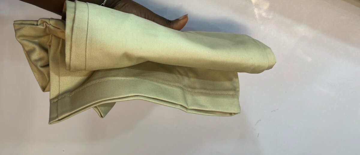 Khaki and material trousers available