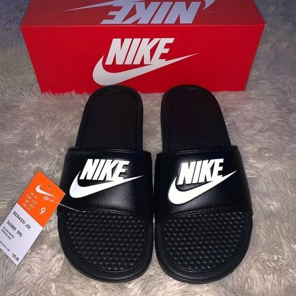 Nike Sliders Noirs Homme
