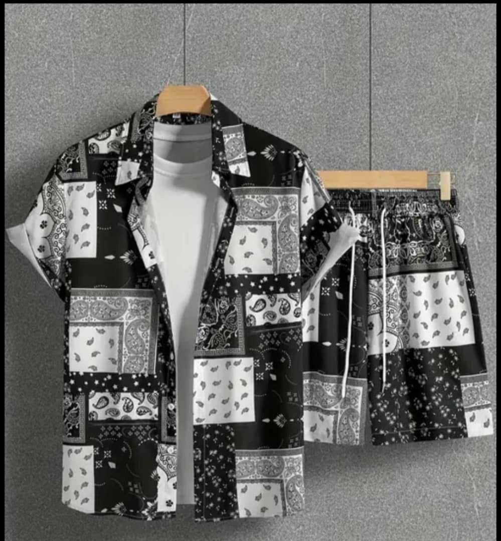 Men's Hawaiian Shirts Vintage Button Short Sleeve