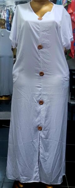 Robe longue fluide boutons