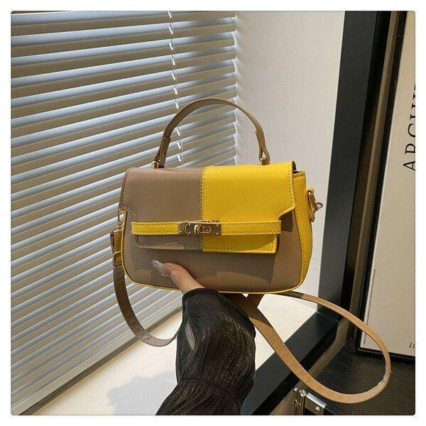 Sac à main bicolore chic