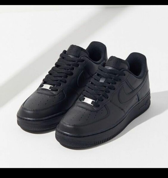 Baskets noires en cuir unisexes