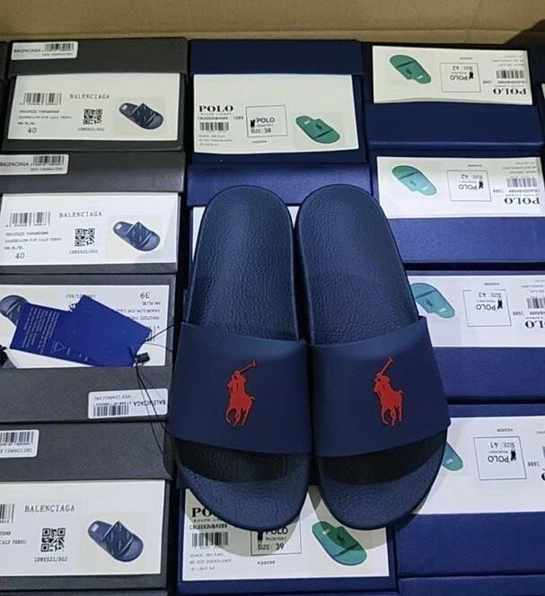 Claquettes Bleu Polo