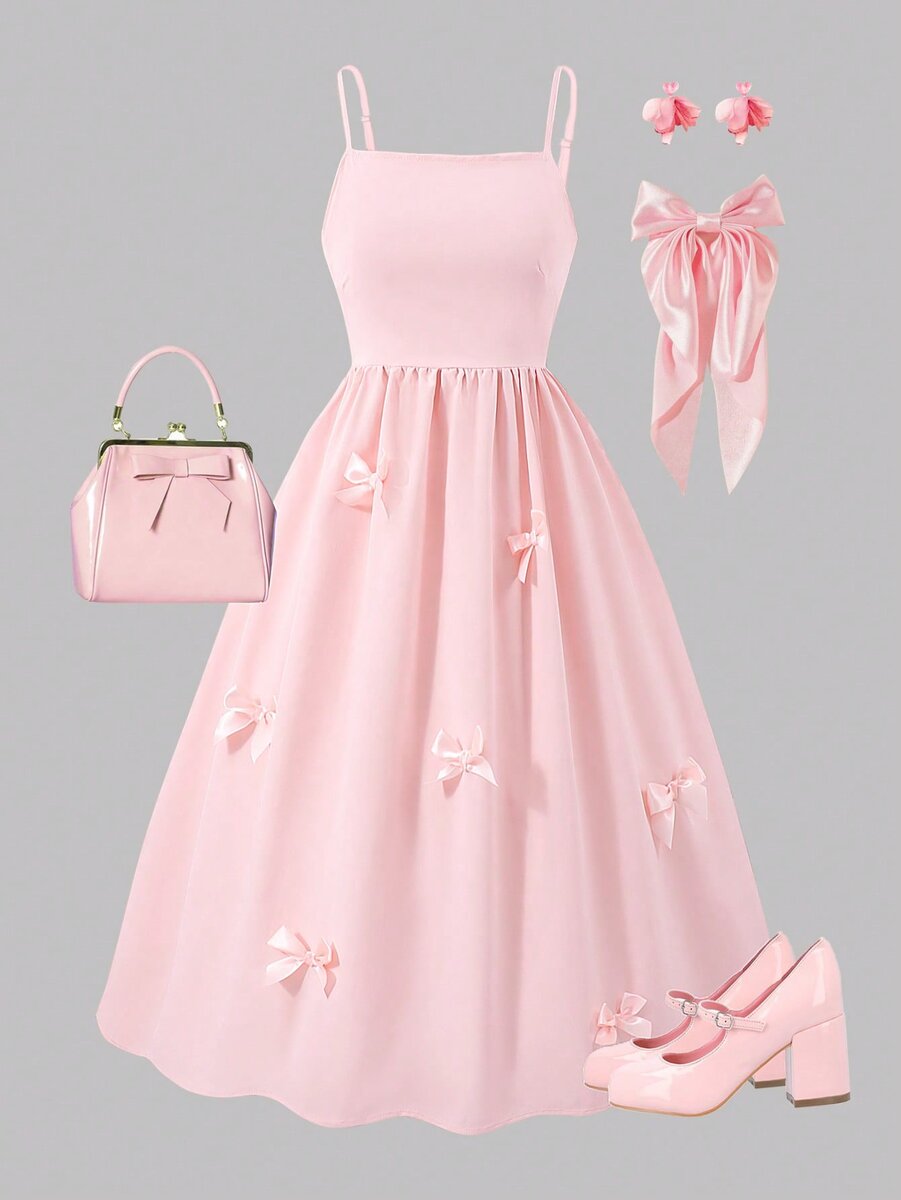 Robe élégante avec accessoires