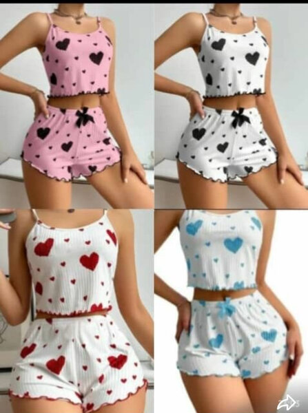 Pyjama ensemble cœur femme