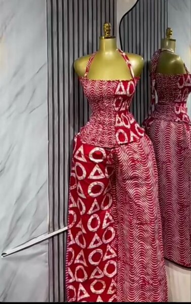 Robe évasée en wax coloré