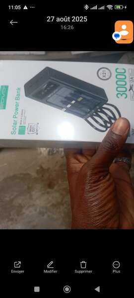 Batterie Externe Solaire 30000mAh