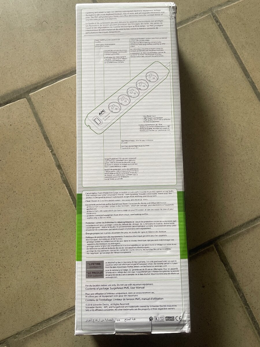 Bloc multiprise parasurtenseur APC