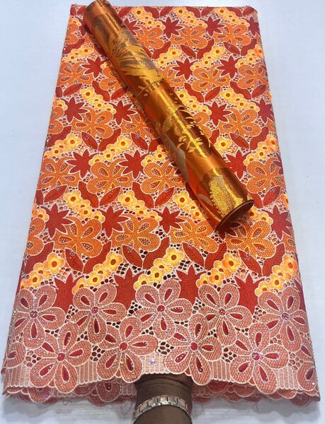 Tissu dentelle floral