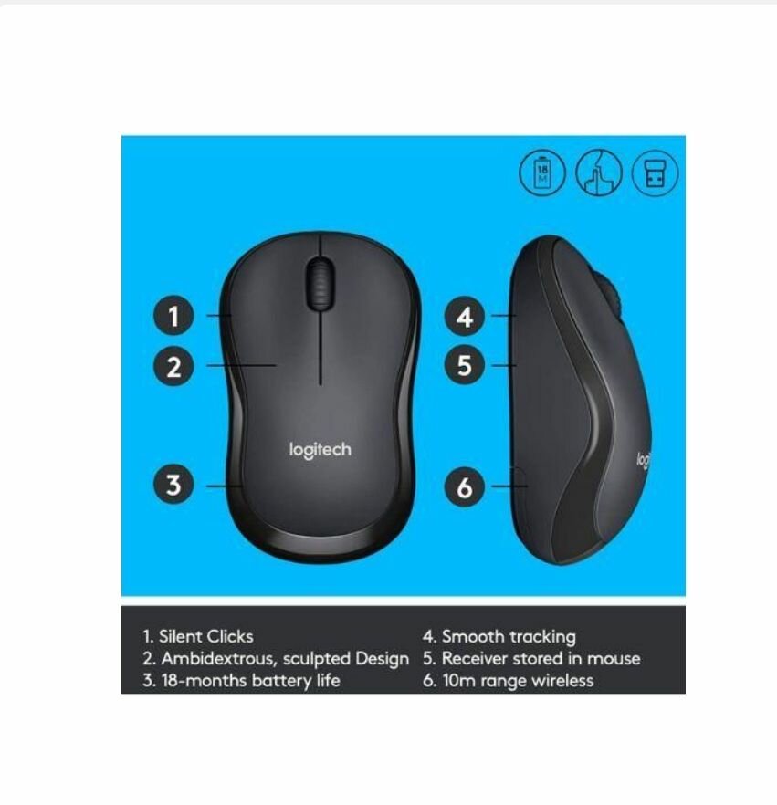 Souris sans fil silencieuse Logitech