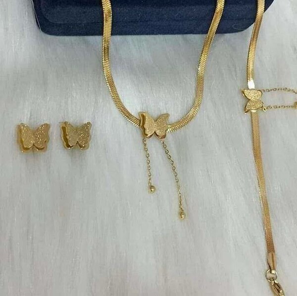 Parure Papillon Plaqué Or
