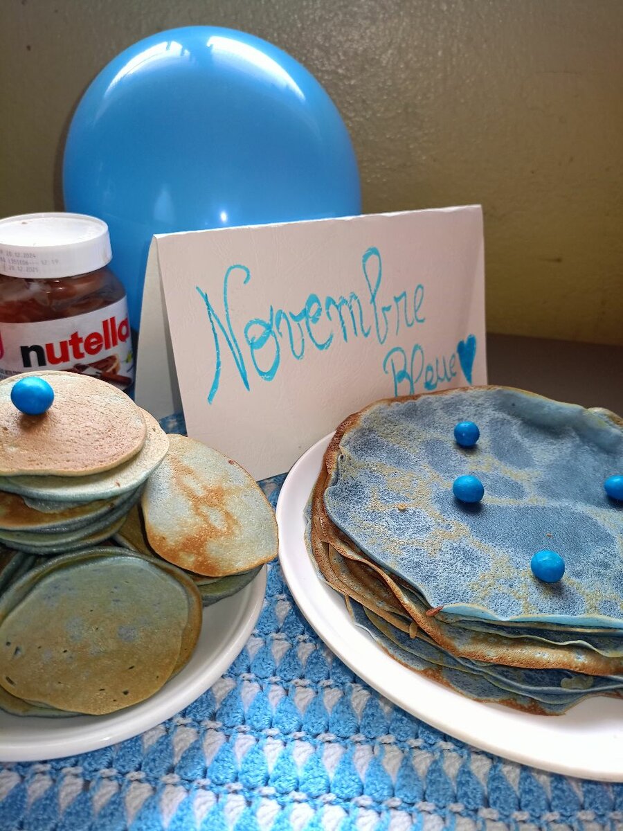 Crêpes Bleues Chocolatées