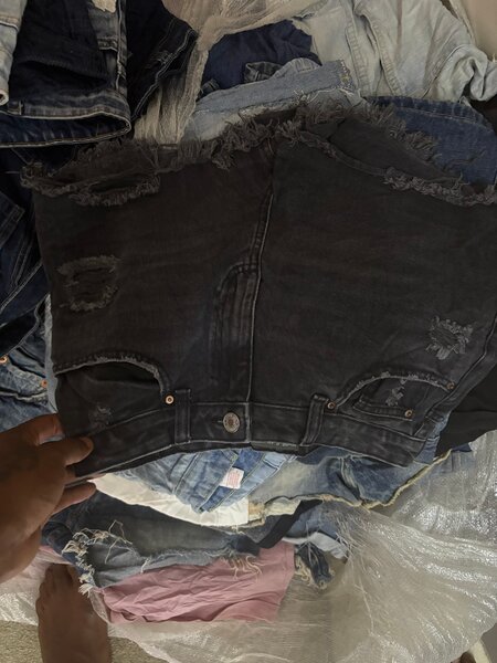 Shorts en denim déchiré