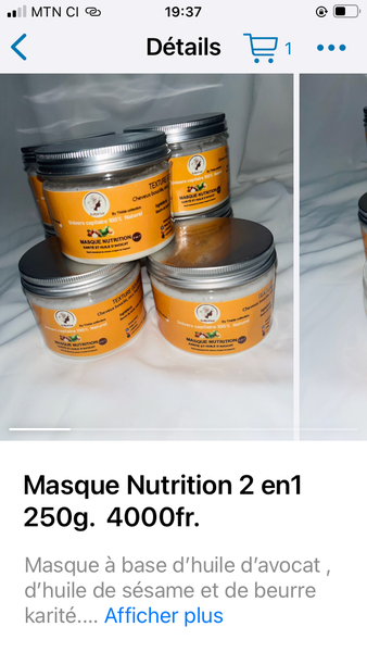 Masque Nutritionnel 2en1