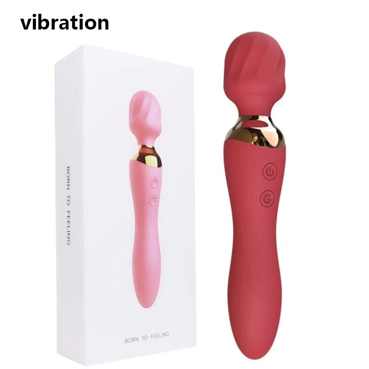 Double sided wand vibrator