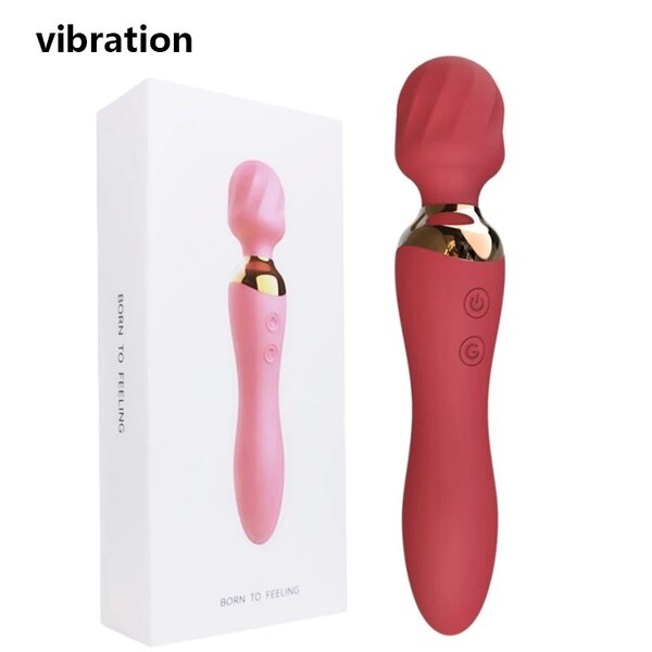Double sided wand vibrator