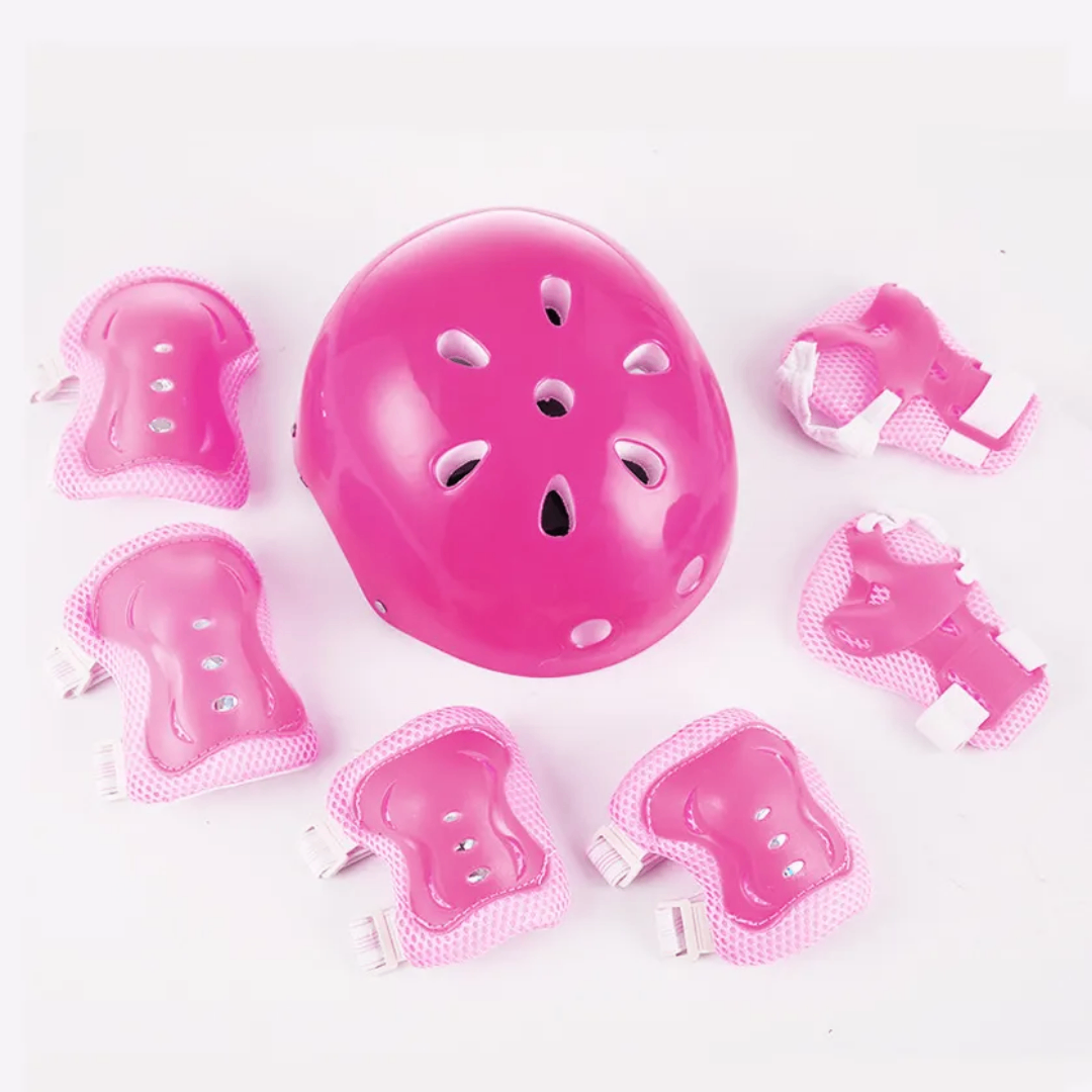 Casque et protège-genoux enfant