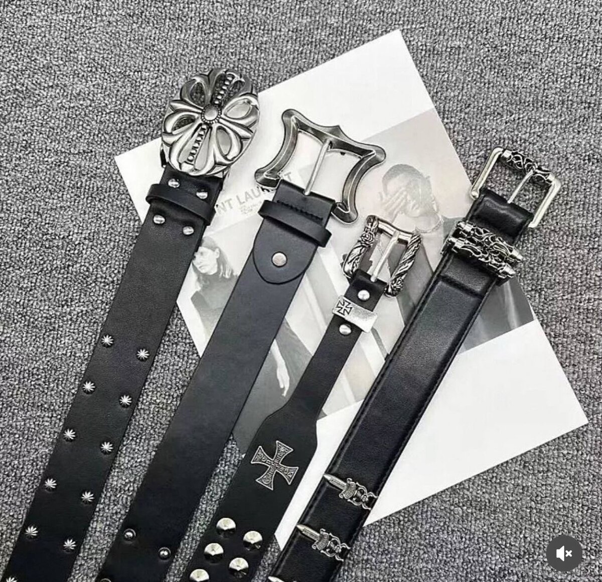 Ceinture en cuir avec décor