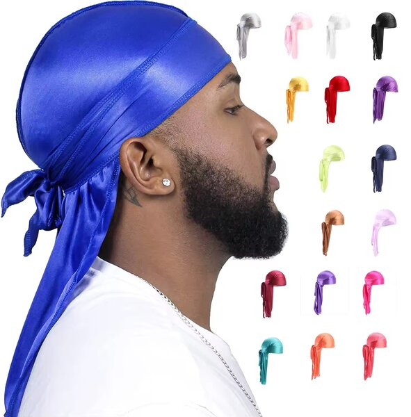 Durag en soie multicolore