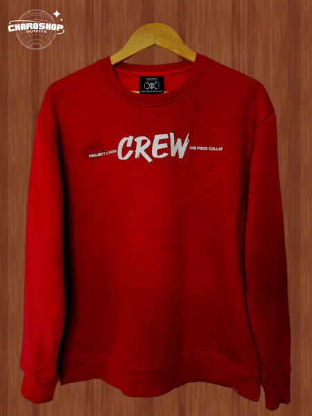 Sweat-shirt rouge "Find Your Crew"