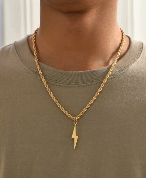 Collier Éclair Doré Tendance