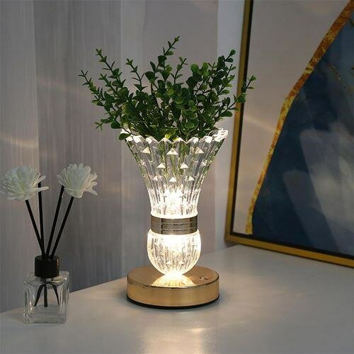 Lampe De Table En Cristal, Vase Créatif, Décoration De Chamb