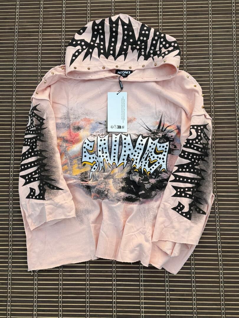 Sweat à capuche tendance graffiti